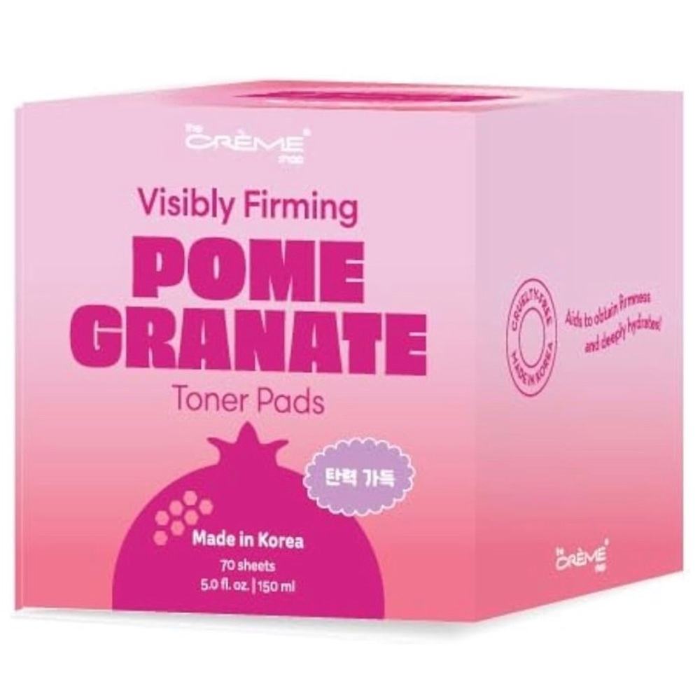 The Crème Shop Visibly Firming Pomegranate Toner Pads - 70 Pads
